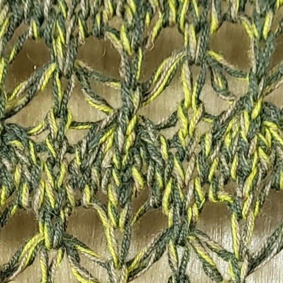 Crocheted Cardigan Vest with Belt Green Size Medium - Picture 11 of 11